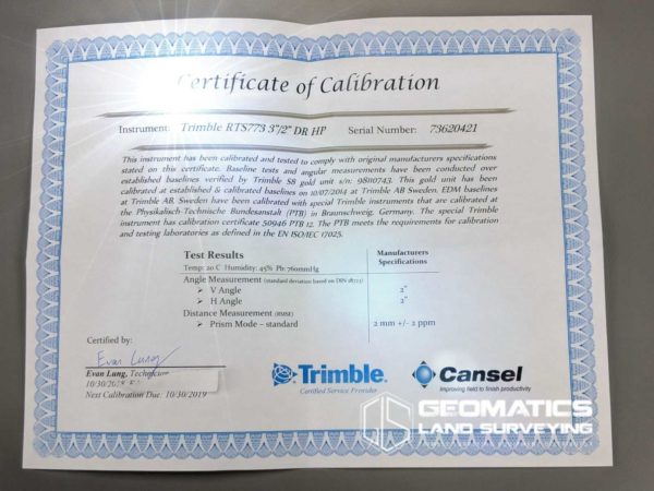 Trimble-RTS-773-calibration